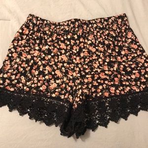 Floral LA Hearts Shorts